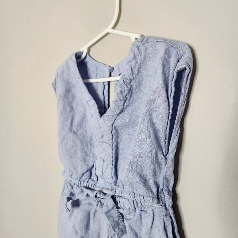 ZARA Blue Linen Jumpsuit